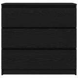 Sideboard Black Oak 80x35x76 cm Engineered Wood 861734