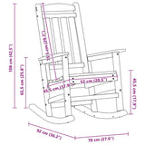 Garden Rocking Chair White 92 x 70 x 108cm HDPE 42006613