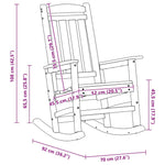 Garden Rocking Chair 2 pcs Black 70 x 92 x 108cm Plastic 3335812