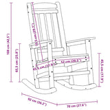 Garden Rocking Chair Black 92 x 70 x 108cm HDPE 42006615
