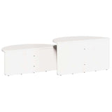 Coffee Table 2 pcs White Solid pine wood 873536
