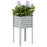 ZNTS Garden Planter 45x45x88 cm Galvanised Steel 4008967