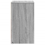 ZNTS Bedside Cabinet with LED Lights Grey Sonoma Engineered Wood 852017