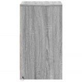 ZNTS Bedside Cabinet with LED Lights Grey Sonoma Engineered Wood 852017