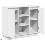 LED Sideboard White 90 x 32 x 75 cm Engineered Wood 869682