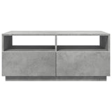 Coffee Table with LED Lights Concrete Grey 90x49x40 cm 839836