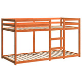 Bunk Bed without Mattress Wax Brown 75x190 cm Small Single Solid Wood Pine 844830