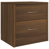 ZNTS Bedside Cabinets 2 pcs Brown Oak 40x30x40 cm Engineered Wood 815410