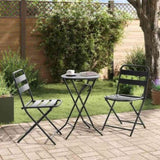 Garden Bistro Set Folding 3 pcs Anthracite Steel 42010316