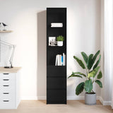 Highboard Black Oak 37.5x35x180 cm Engineered Wood 861662