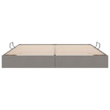 Storage Bed with Mattress Taupe 200 x 200 cm Fabric 3370037
