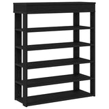 Shoe Rack Black 80x30x98 cm Engineered Wood 859933
