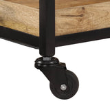 Kitchen Trolley 60x40x80 cm Solid Rough Wood Mango 374063