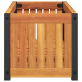 Garden Planter 80x30x27.5 cm Solid Wood Acacia and Steel 367614