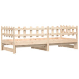 Pull-out Day Bed without Mattress 2x cm Solid Wood 840385