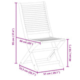 Folding Garden Chairs 6 pcs 51x66x95 cm Solid Wood Acacia 3214472