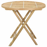 Garden Table Natural 80 x 70 cm Bamboo 42028079