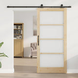 Sliding Door ORKDAL Natural and Black 93 x 202 cm 3332035