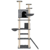 Cat Tree with Sisal Scratching Posts Dark Grey 191 cm 171596