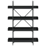 Bookcase 4-Tier Black 100x33x145.5 cm Engineered Wood 837692