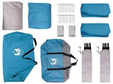 Side Tent with Roof Blue 410 x 410 x 250 cm Polyester and Steel 42028682