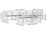 Outdoor Sofa Set 7 pcs Natural Solid Acacia Wood 3366517