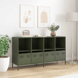 Sideboard Olive Green 135x39x73.5 cm Cold-rolled Steel 3307165