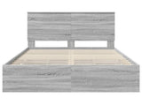 Bed Frame with Drawer Grey Sonoma 120 x 200 cm Engineer Wood 3409487