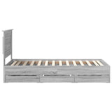 Bed Frame with Drawer Grey Sonoma 100 x 200 cm Engineer Wood 3410202