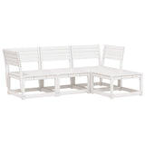 Garden Lounge Set White Solid Pine Wood Medium Modular 3216906