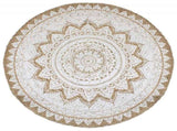 Area Rug Braided Jute Printed 180 cm Round 343587