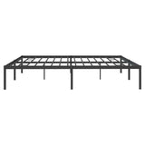 Metal Bed Frame without Mattress Black 183x213cm 350851