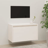 Wall Cabinet White 60x30x35 cm Solid Pinewood 813447
