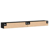 Wall-mounted Cabinet 2 pcs Black Oak 102 x 30 x 20 cm 3333075