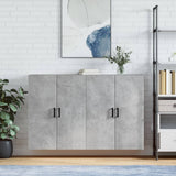 Wall Mounted Cabinets 2 pcs Concrete Grey 69.5x34x90 cm 3195623