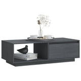 Coffee Table Grey 110x50x33.5 cm Solid Pinewood 809884