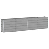 Planter Light Grey 320 x 40 x 75 cm Steel 42018139