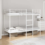 Bunk Bed without Mattress White 100x190 cm Steel 42000330