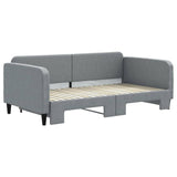 Daybed with Trundle without Mattress Light Grey 90x190 cm Single 3196885