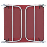 ZNTS Folding Sun Loungers 2 pcs Steel and Fabric Red 44301