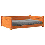 Dog Bed Wax Brown 95.5x65.5x28 cm Solid Wood Pine 844465