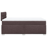Box Spring Bed with Mattress Dark Brown 120x200 cm Fabric 3285865