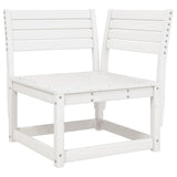 Garden Sofa Corner White 73x73x78 cm Solid Wood Pine 844665