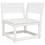 ZNTS 6 Piece Garden Sofa Set White Solid Wood Pine 3217031