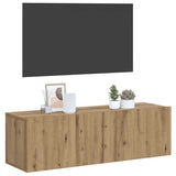 Wall Mounted TV Cabinet Artisan Oak 80x30x30 cm Engineered Wood 856017