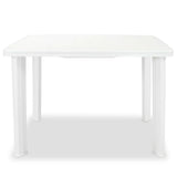 Outdoor Table White Plastic Medium Lightweight Garden Table 43592