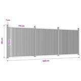 Fence Panel Grey 526x186 cm WPC 3282791
