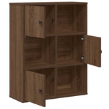 Bookcase Brown Oak 60x24x76.5 cm Engineered Wood 860388