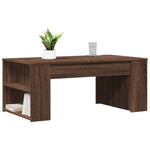 ZNTS Coffee Table Brown Oak 102x55x42 cm Engineered Wood 831860