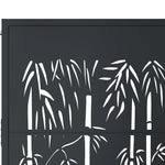 Garden Gate Anthracite 105x105 cm Steel Bamboo Design 153179